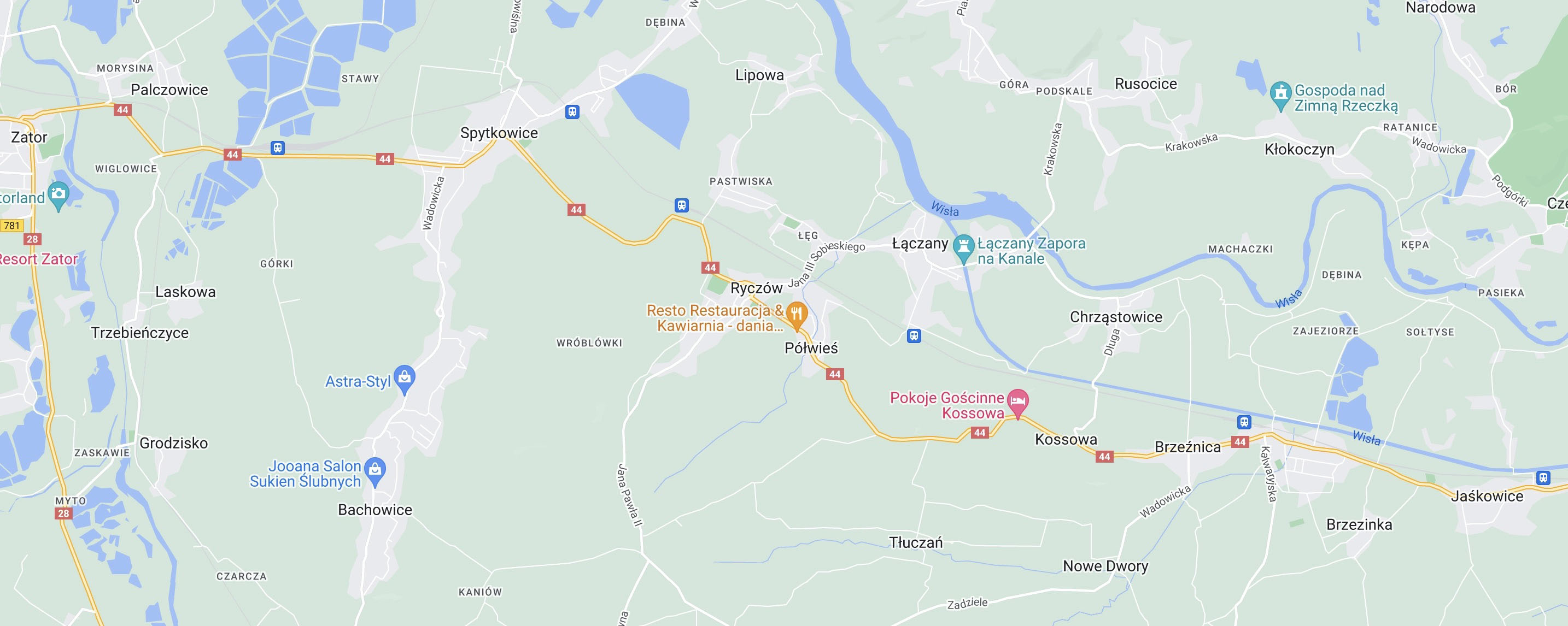 Mapa dojazdu do Resto